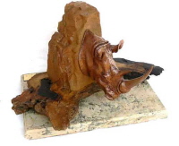 White Rhino bust