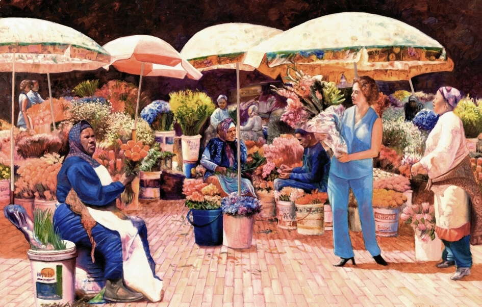 Flower market Cape Town S A